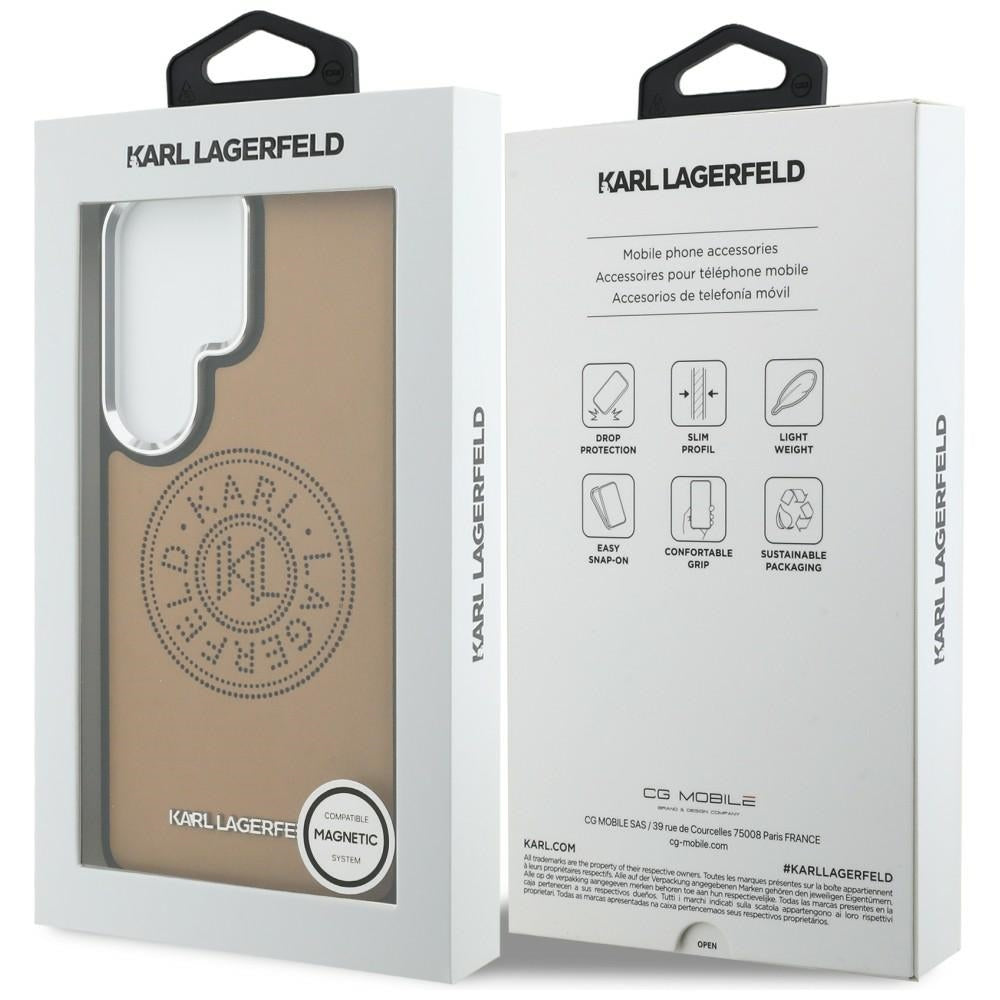 MagSafe hoes voor Samsung Galaxy S26 Ultra S948, Karl Lagerfeld, Karl Round Point Logo, Bruin