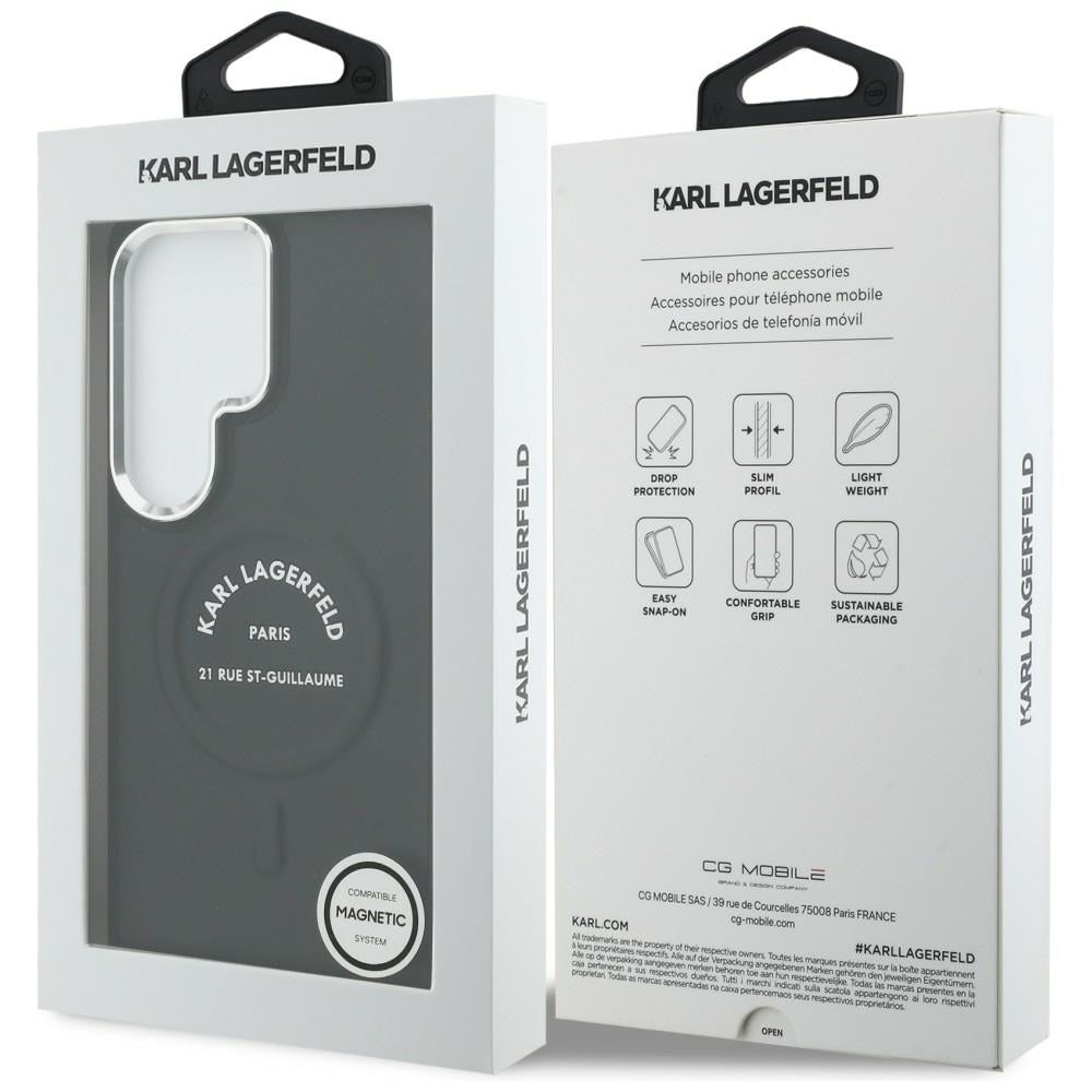 MagSafe hoes voor Samsung Galaxy S26 Ultra S948, Karl Lagerfeld, Karl RSG Logo, Zwart