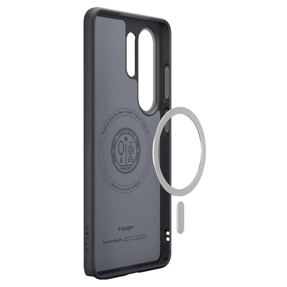 MagSafe hoesje voor Samsung Galaxy S26 Ultra S948, Spigen, Caseology Nano Pop, Zwart