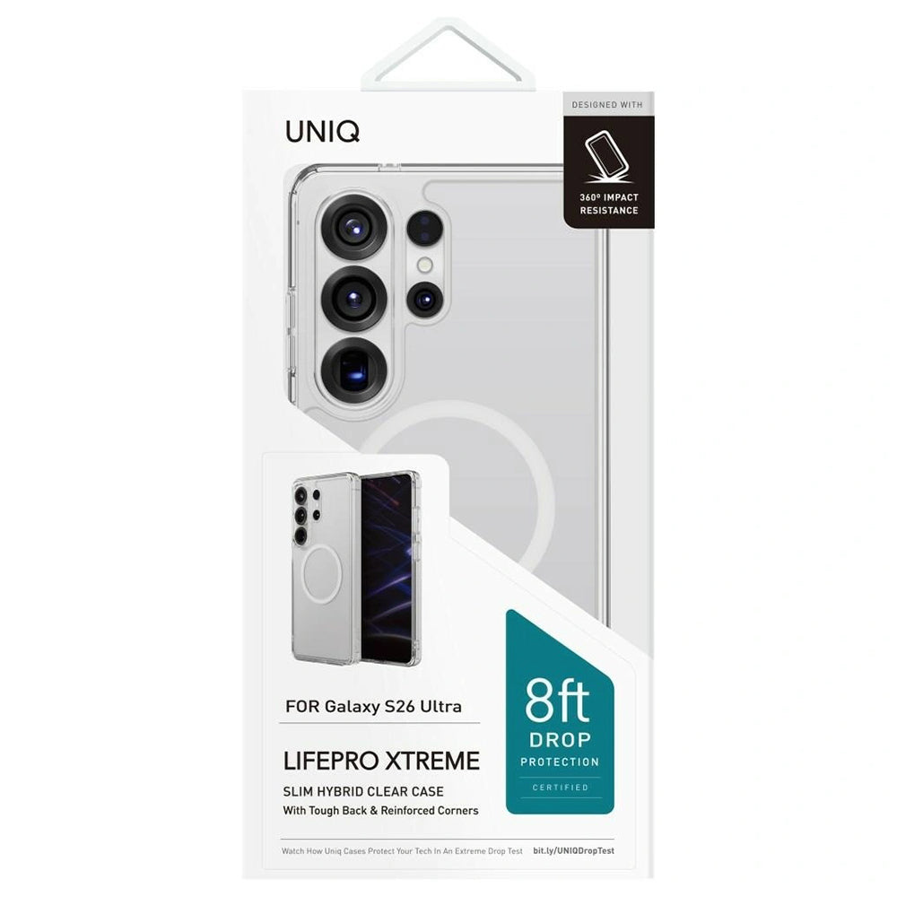 MagSafe hoesje voor Samsung Galaxy S26 Ultra S948, UNIQ, LifePro Xtreme MagClick, Transparant