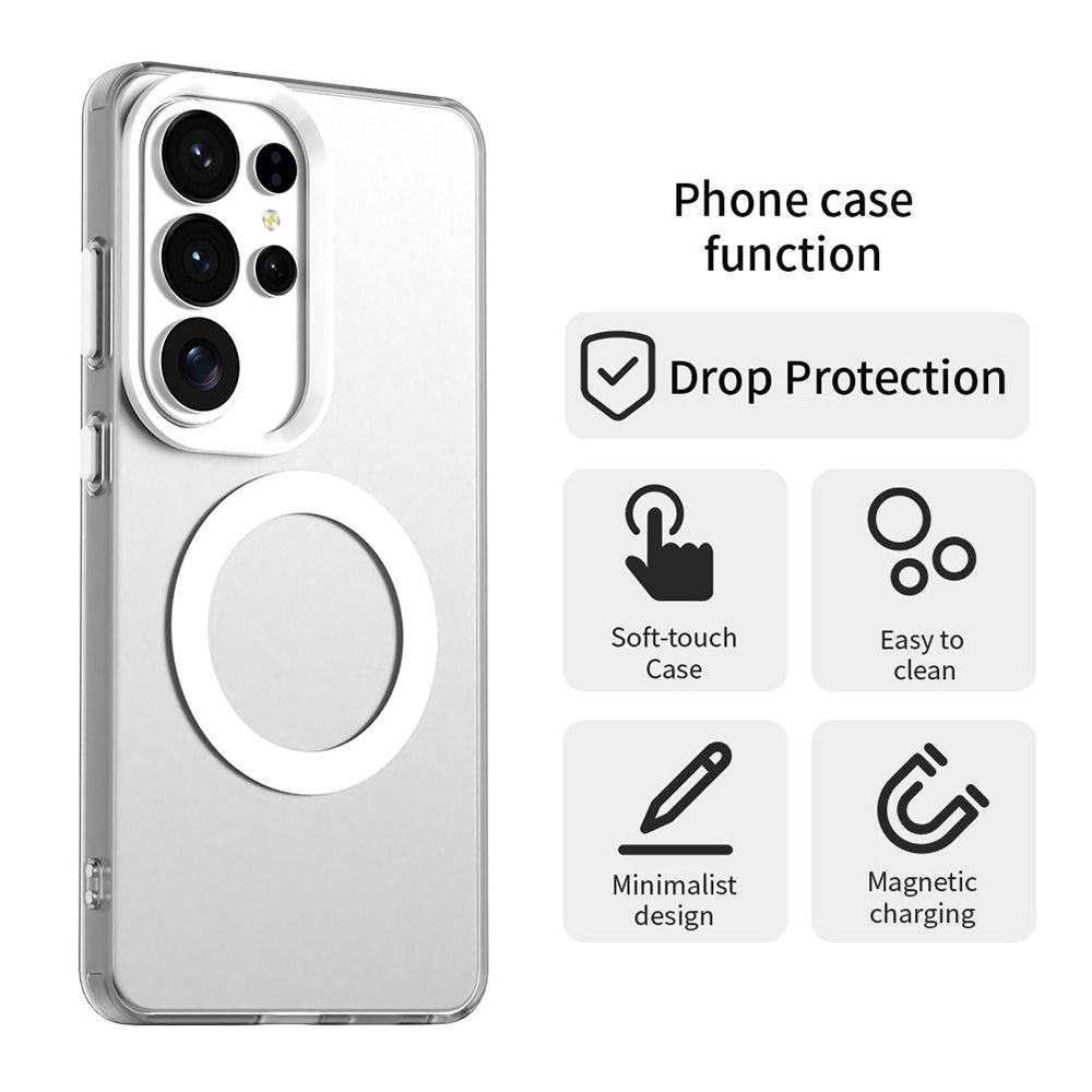 MagSafe-hoes voor Samsung Galaxy S26 Ultra S948, Techsuit, CandyCase, Wit
