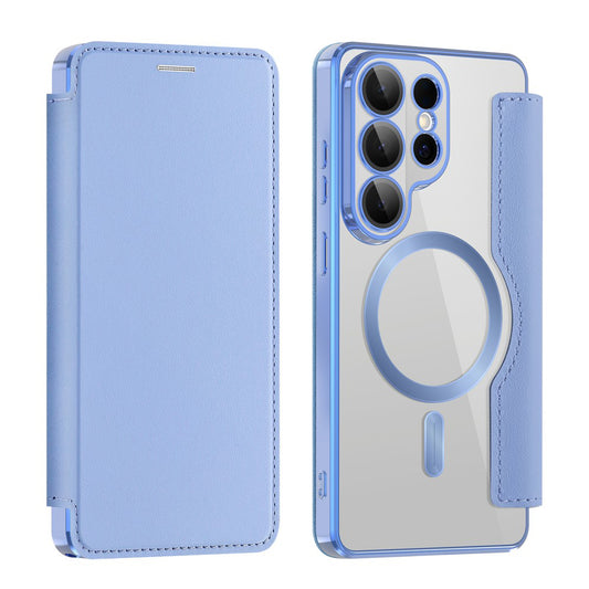 MagSafe hoes voor Samsung Galaxy S26 Ultra, Techsuit, SmartMag Book, Blauw