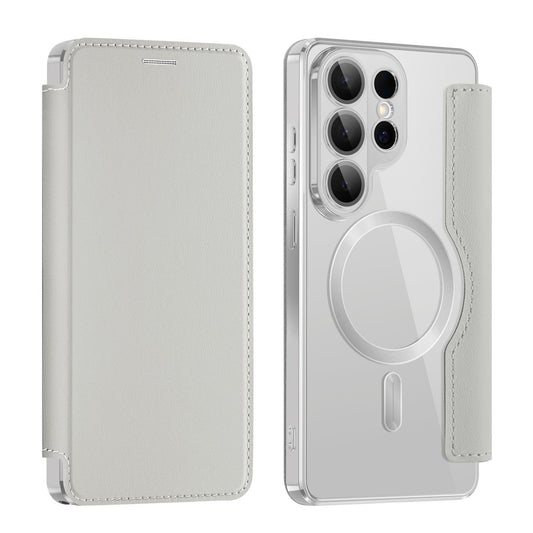 MagSafe hoes voor Samsung Galaxy S26 Ultra, Techsuit, SmartMag Book, Gri