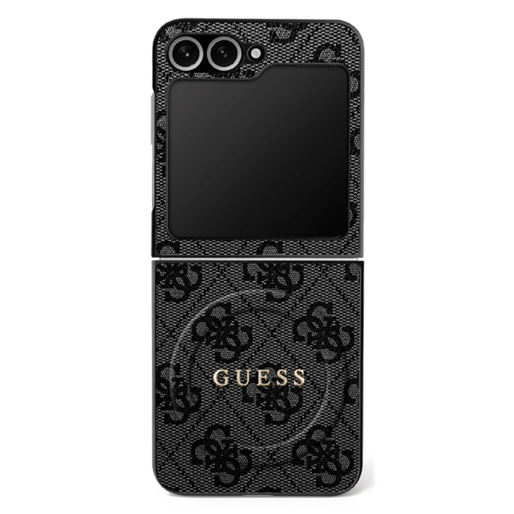 MagSafe hoesje voor Samsung Galaxy Z Flip7 F766, Guess, 4G Collection, Zwart