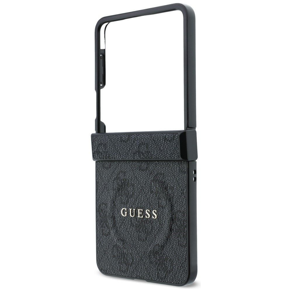 MagSafe-hoes voor Samsung Galaxy Z Flip8 F776, Guess, 4G Leather Classic, Zwart