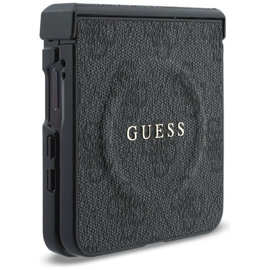 MagSafe-hoes voor Samsung Galaxy Z Flip8 F776, Guess, 4G Leather Classic, Zwart