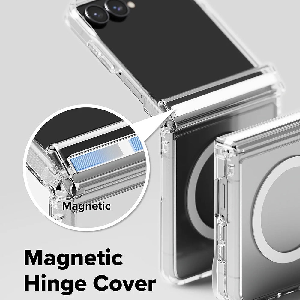 MagSafe-hoesje voor Samsung Galaxy Z Flip8 F776, Ringke, Fusion Flap, Transparant