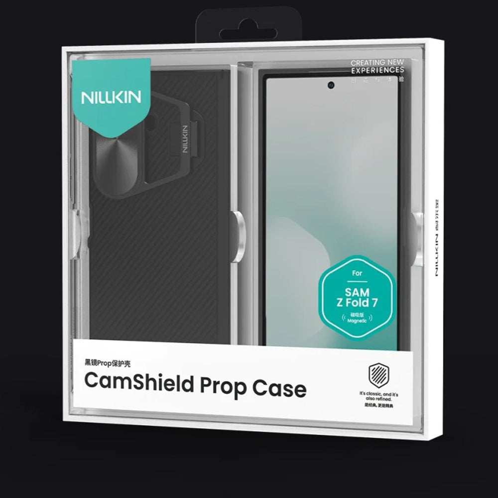 MagSafe-hoes voor Samsung Galaxy Z Fold7 F966, Nillkin, CamShield Prop met metalen lenskap, zwart