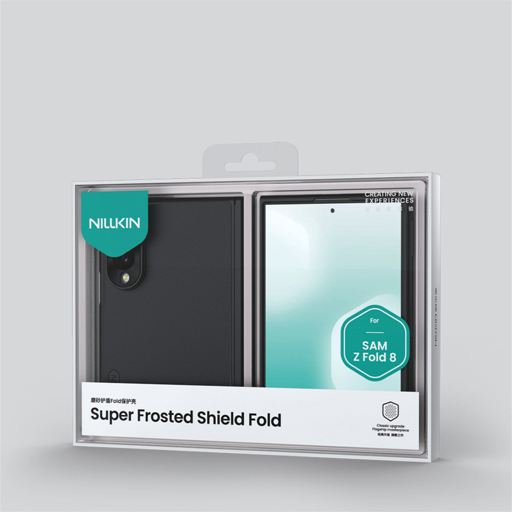 MagSafe-hoesje voor Samsung Galaxy Z Fold8 F971, Nillkin, Super Frosted Shield, Zwart Transparant