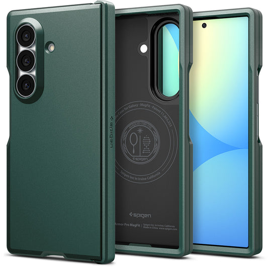 MagSafe-hoes voor Samsung Galaxy Z Fold8 Ultra F976, Spigen, Tough Armor Pro, Groen ACS11851