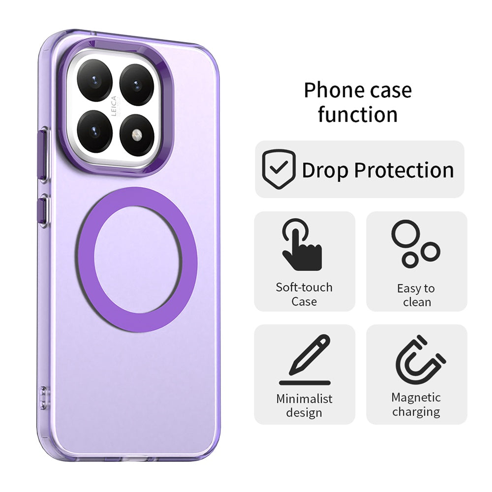 MagSafe hoes voor Xiaomi 15T, Techsuit, CandyCase, Paars