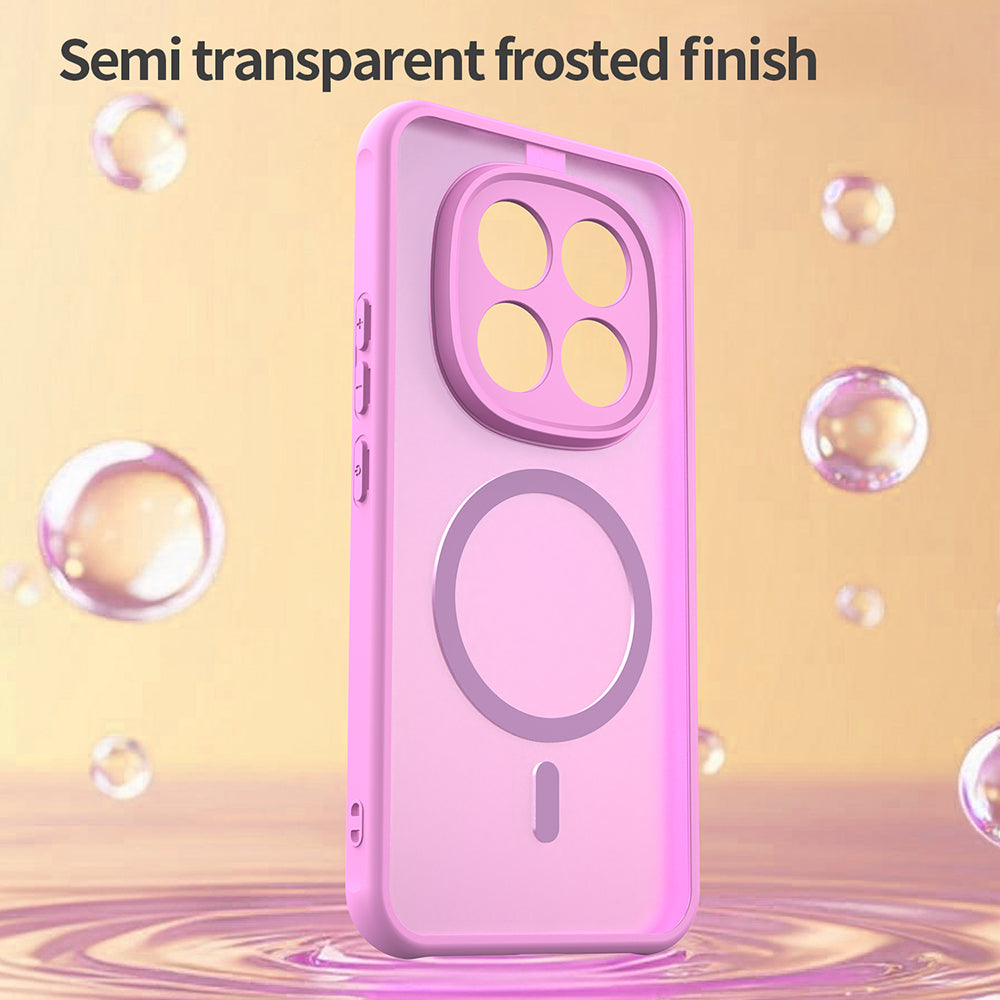 MagSafe hoesje voor Xiaomi Poco M8 Pro / Redmi Note 15 Pro+ 5G, Techsuit, HaloFrost II, Roze