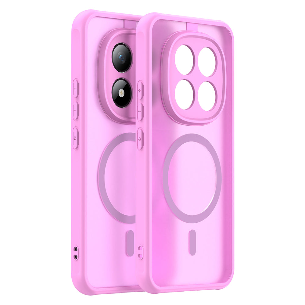 MagSafe hoesje voor Xiaomi Poco M8 Pro / Redmi Note 15 Pro+ 5G, Techsuit, HaloFrost II, Roze