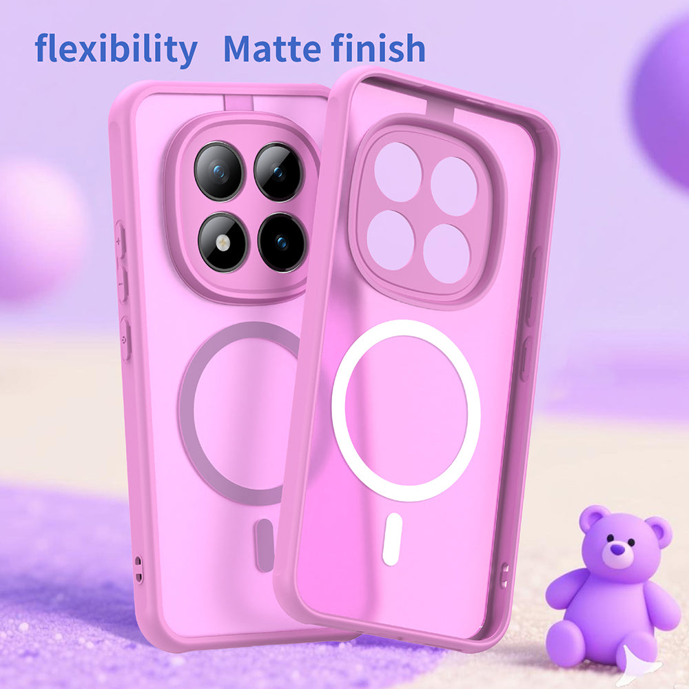 MagSafe hoesje voor Xiaomi Poco M8 Pro / Redmi Note 15 Pro+ 5G, Techsuit, HaloFrost II, Roze