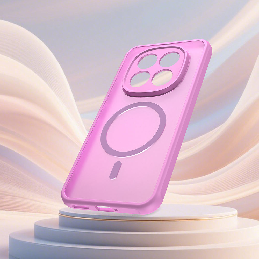 MagSafe hoesje voor Xiaomi Poco M8 Pro / Redmi Note 15 Pro+ 5G, Techsuit, HaloFrost II, Roze
