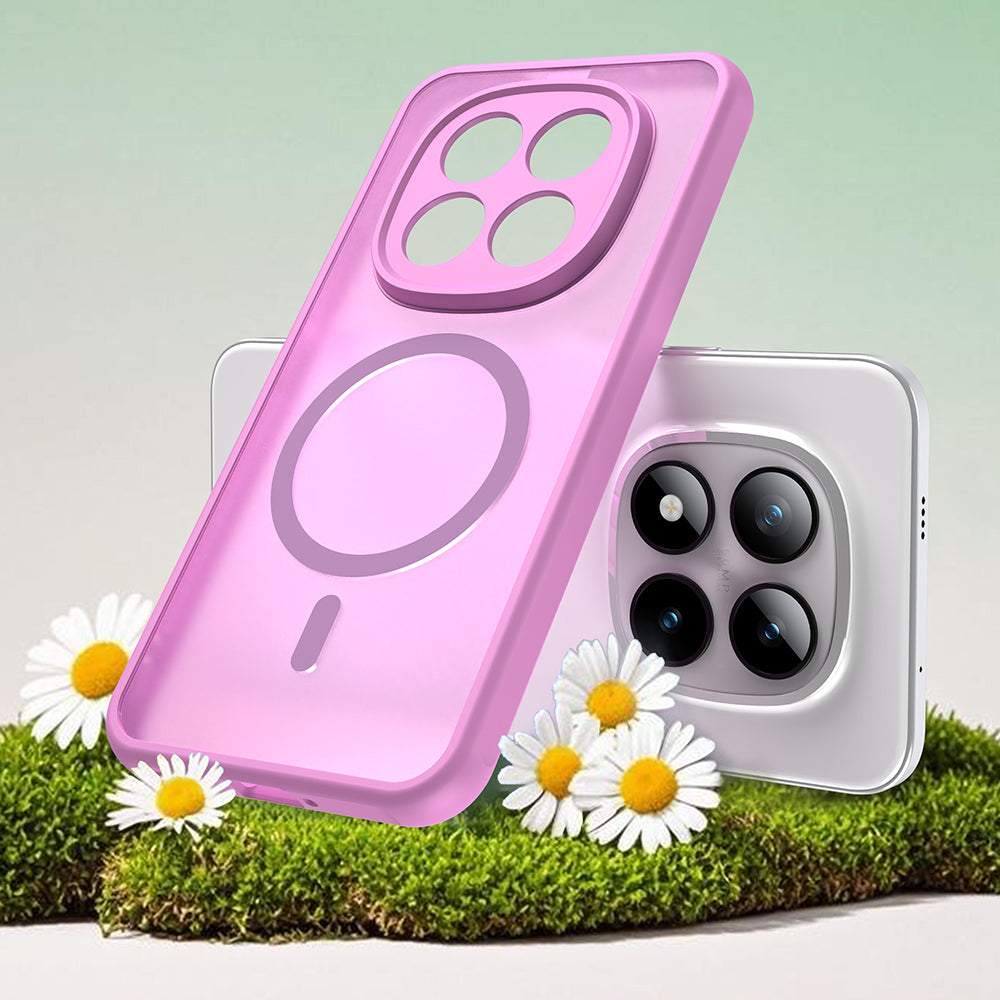 MagSafe hoesje voor Xiaomi Poco M8 Pro / Redmi Note 15 Pro+ 5G, Techsuit, HaloFrost II, Roze