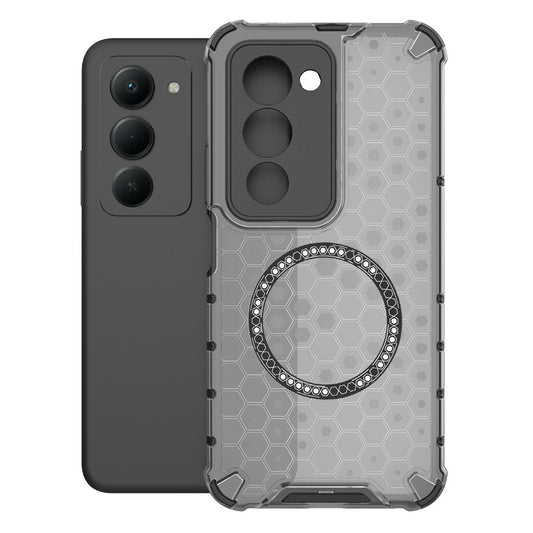 MagSafe hoesje voor Xiaomi Redmi 15 5G / 15 4G, Techsuit, HoneyComb Shield, Zwart