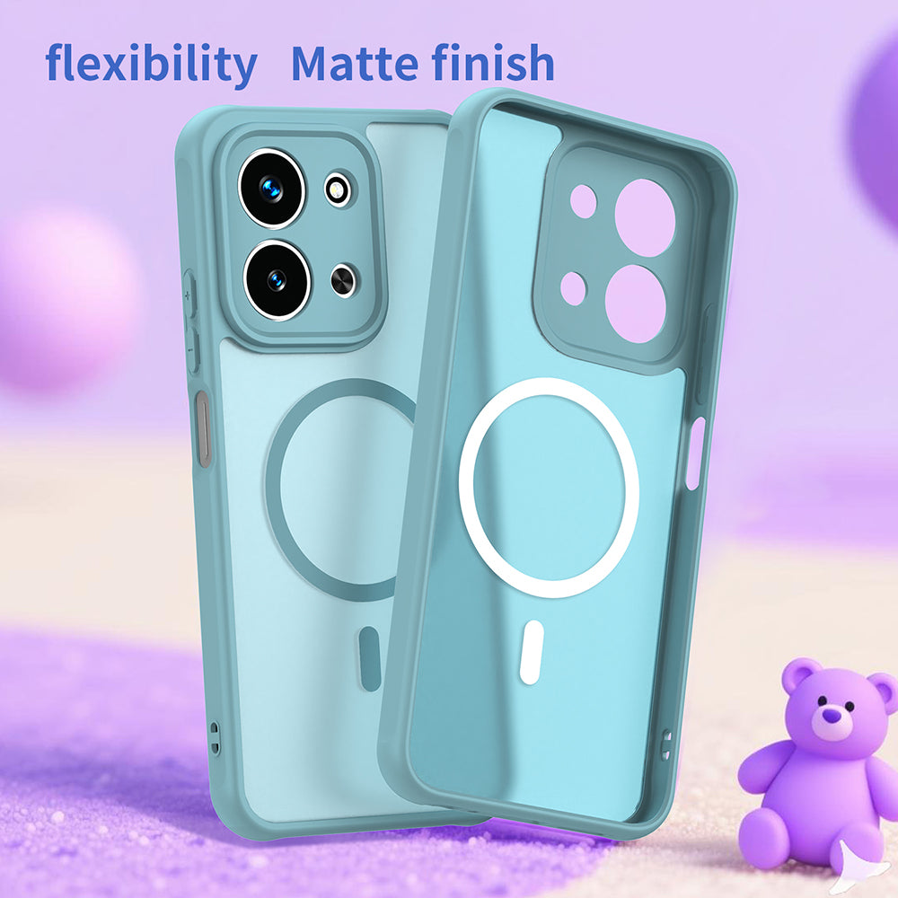 MagSafe hoesje voor Xiaomi Redmi 15C 5G / 15C 4G, Techsuit, HaloFrost II, Lichtgroen