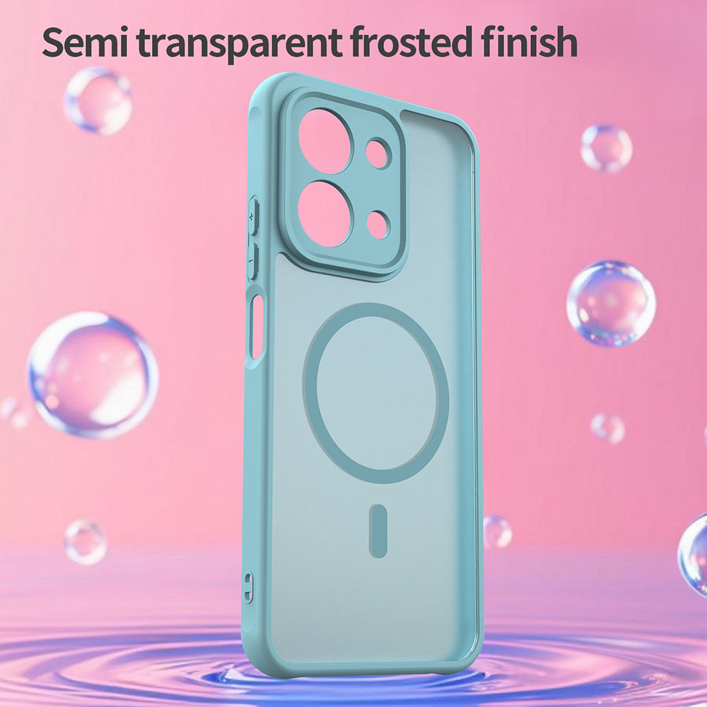 MagSafe hoesje voor Xiaomi Redmi 15C 5G / 15C 4G, Techsuit, HaloFrost II, Lichtgroen