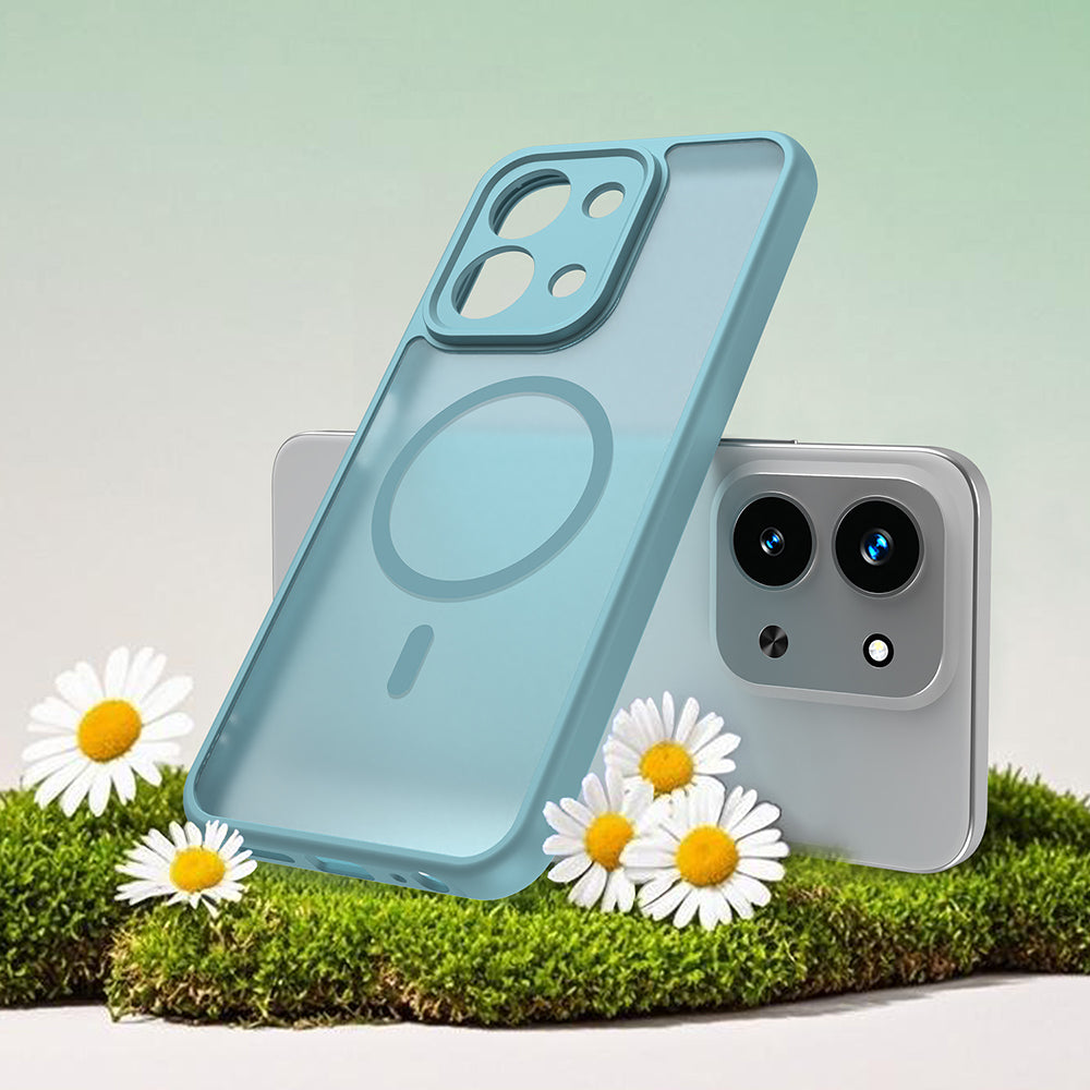 MagSafe hoesje voor Xiaomi Redmi 15C 5G / 15C 4G, Techsuit, HaloFrost II, Lichtgroen