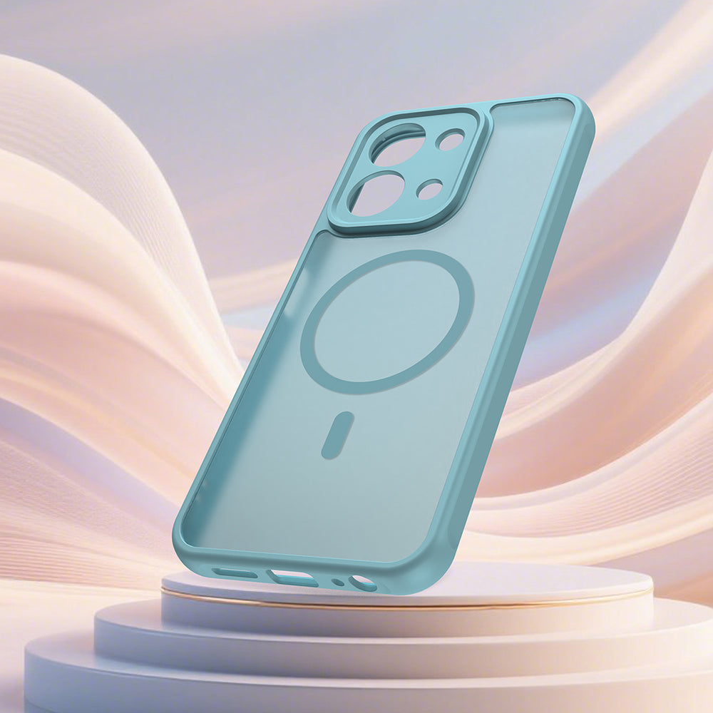 MagSafe hoesje voor Xiaomi Redmi 15C 5G / 15C 4G, Techsuit, HaloFrost II, Lichtgroen