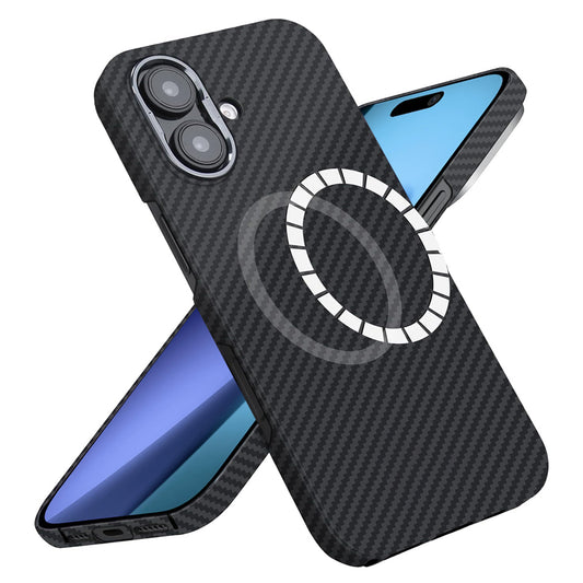 MagSafe hoes voor Apple iPhone 17, Techsuit, Aramidevezel, Zwart