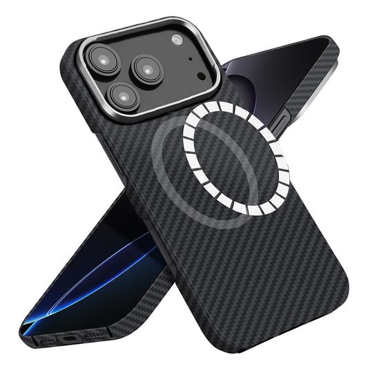 MagSafe hoesje voor Apple iPhone 17 Pro Max, Techsuit, Aramidevezel, Zwart