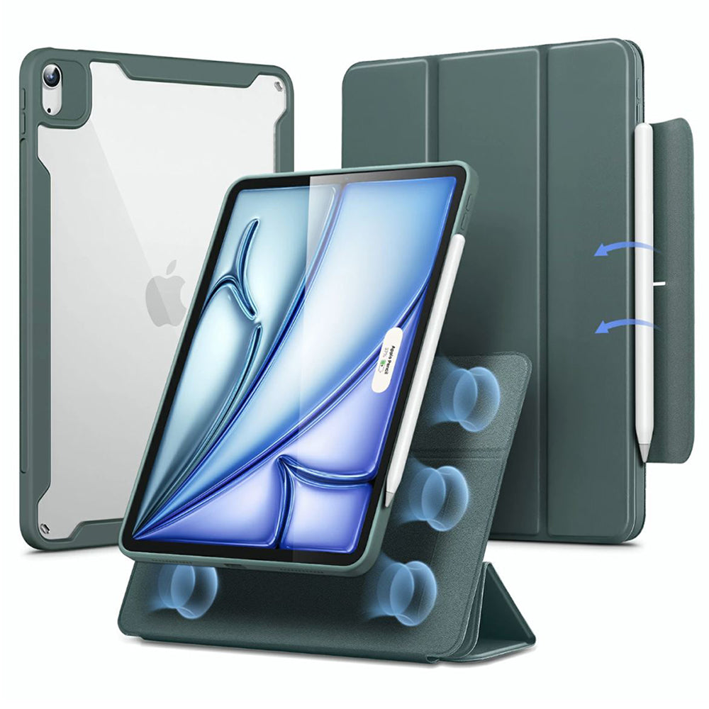 Hoes voor Apple iPad Air 11 (2025) / Air 11 (2024) / Air (2022) / Air (2020), ESR, Rebound Hybrid, Satijngroen