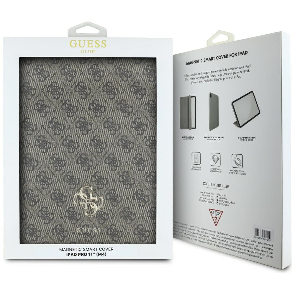 Hoes voor Apple iPad Pro 11 (2024), Guess, 4G Big Logo, Bruin