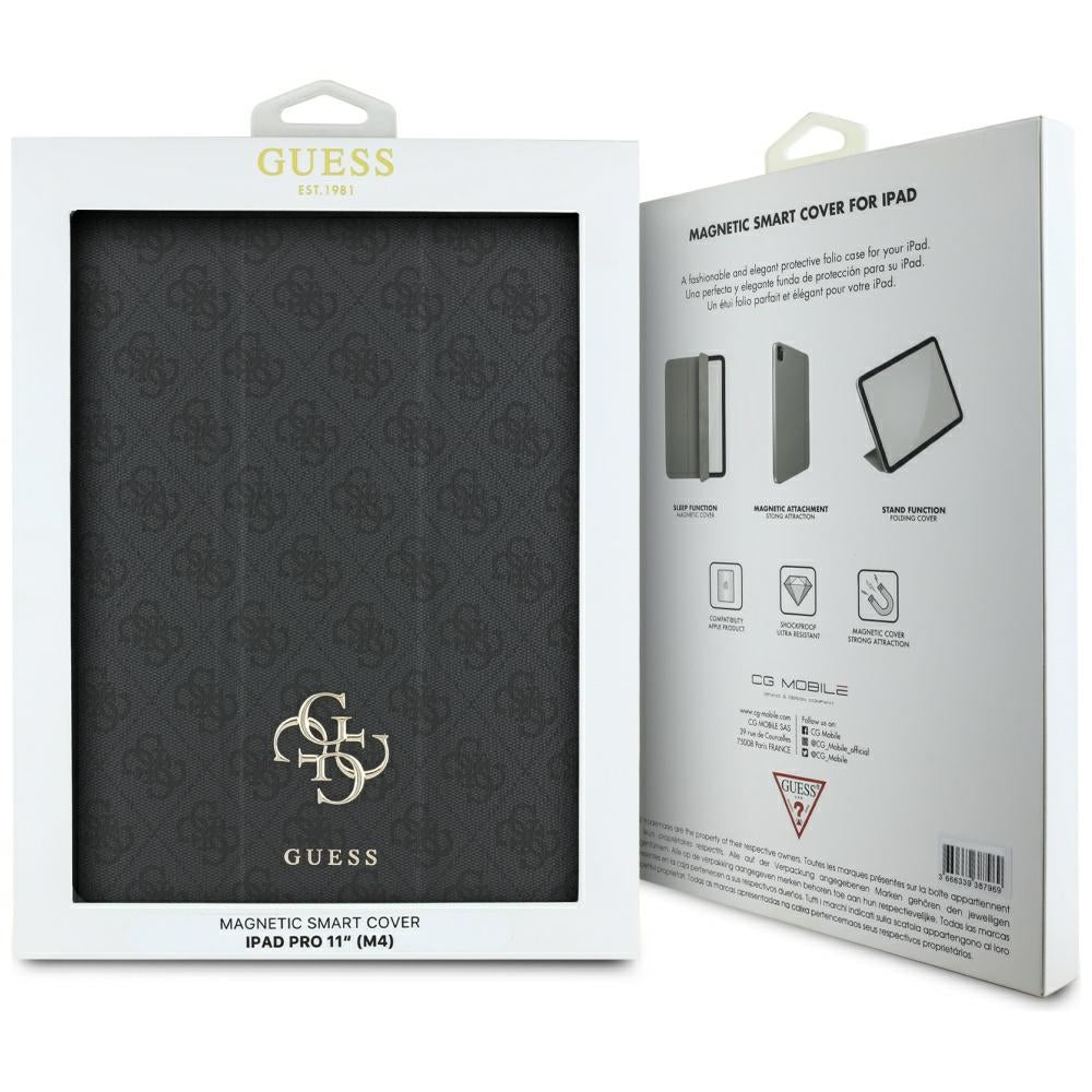 Hoes voor Apple iPad Pro 11 (2024), Guess, 4G Big Logo, Zwart
