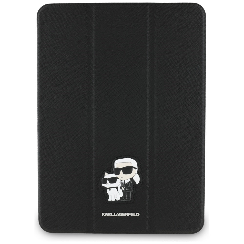 Hoes voor Apple iPad Pro 11 (2024), Karl Lagerfeld, Saffiano Karl & Choupette, Zwart