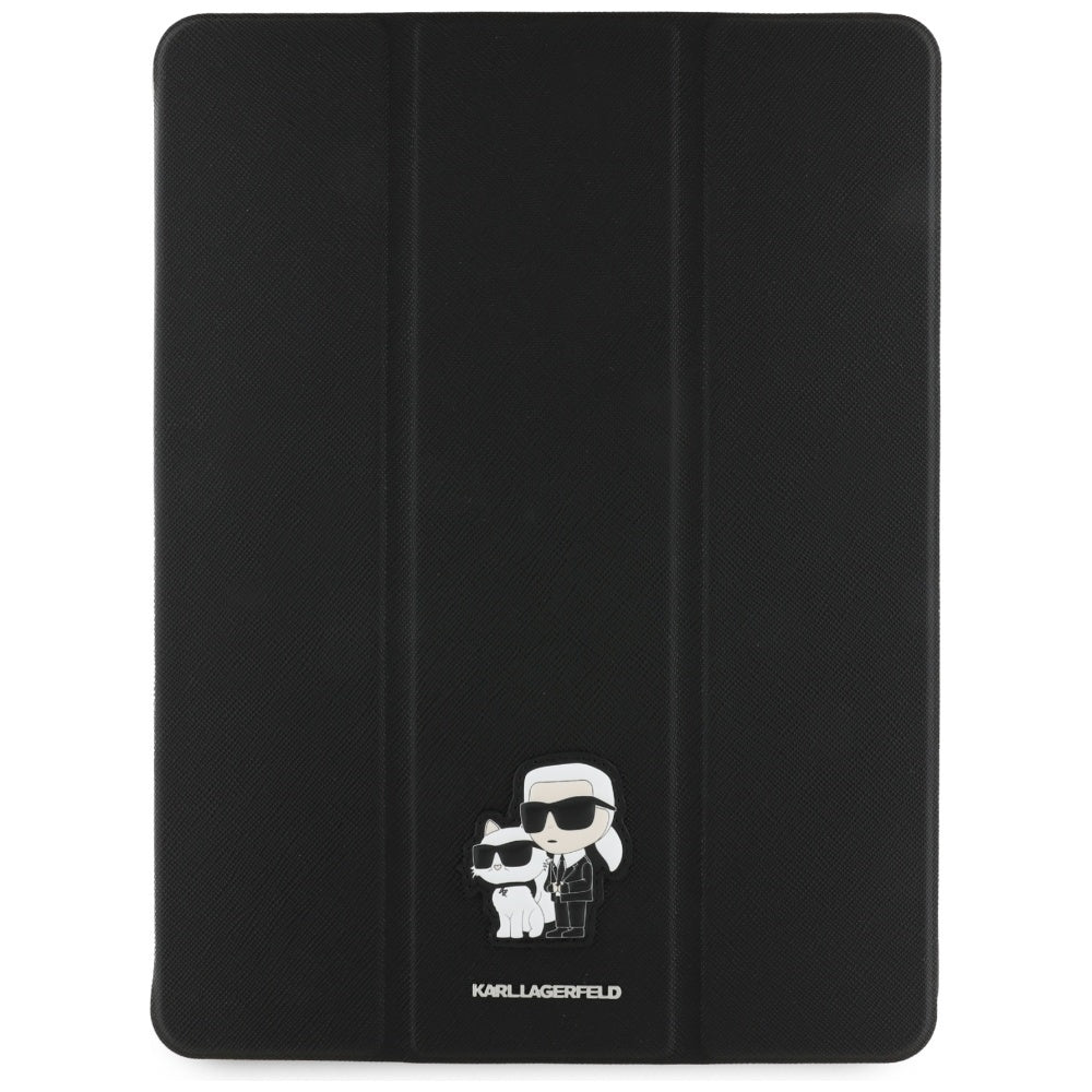 Hoes voor Apple iPad Pro 13 (2024), Karl Lagerfeld, Saffiano Karl & Choupette, Zwart