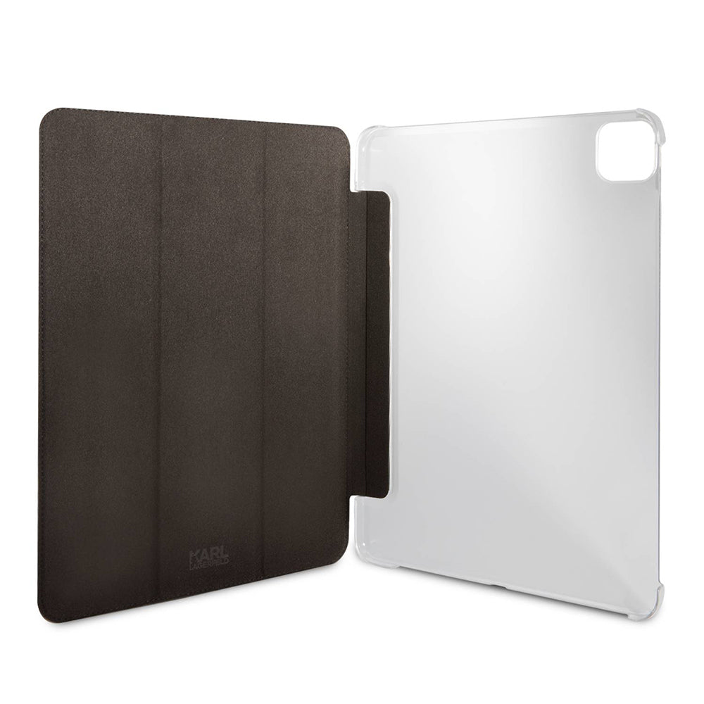 Hoes voor Apple iPad Pro 13 (2024), Karl Lagerfeld, Saffiano Karl & Choupette, Zwart