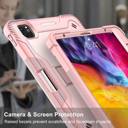 Hoes voor Apple iPad Pro 13 (2024), Techsuit, Rugged TabShell, Roze