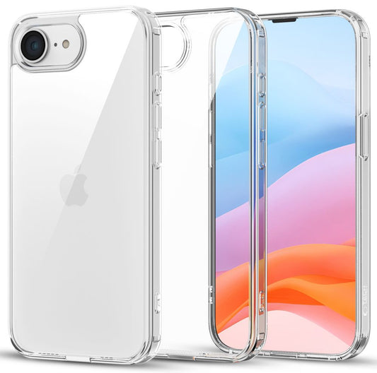 Case for Apple iPhone 16e, Tech-Protect, Flexair Hybrid, Transparent
