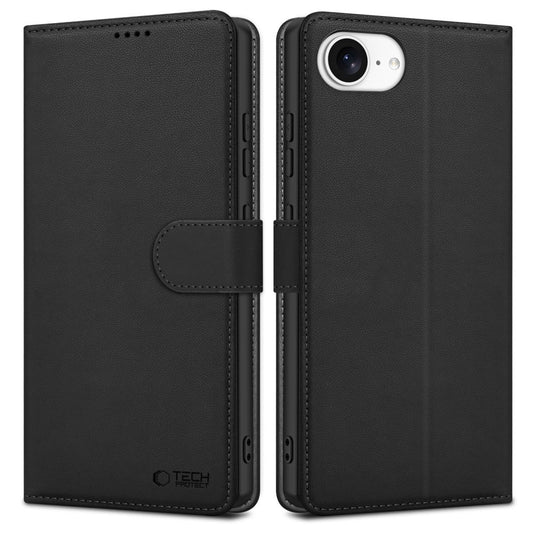 Case for Apple iPhone 16e, Tech-Protect, Wallet, Black