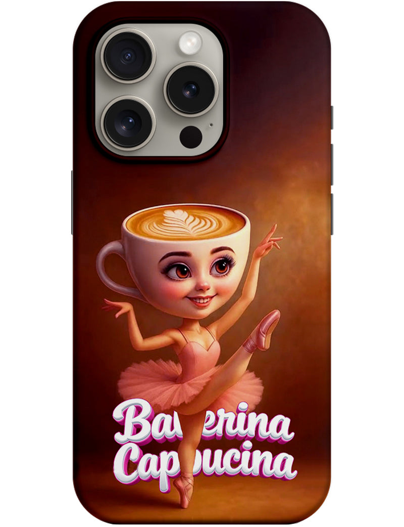 Hoesje voor Apple iPhone 14 Pro, Perfect Case, Italian Brainrot Ballerina Capuccina, Multicolor