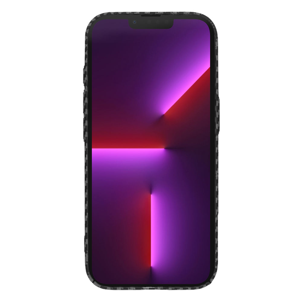 Hoes voor Apple iPhone 13 Pro, Techsuit, Carbonite FiberShell, Zwart