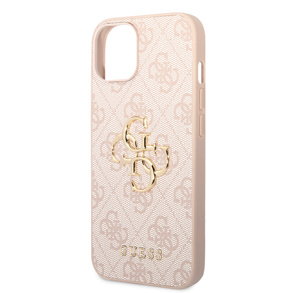 Hoes voor Apple iPhone 14, Guess, 4G Metal Logo, Roze