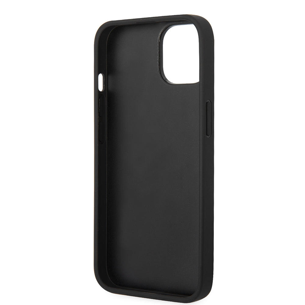 Hoes voor Apple iPhone 14, Karl Lagerfeld, Glitter Flakes Ikonik Karl, Zilverachtig