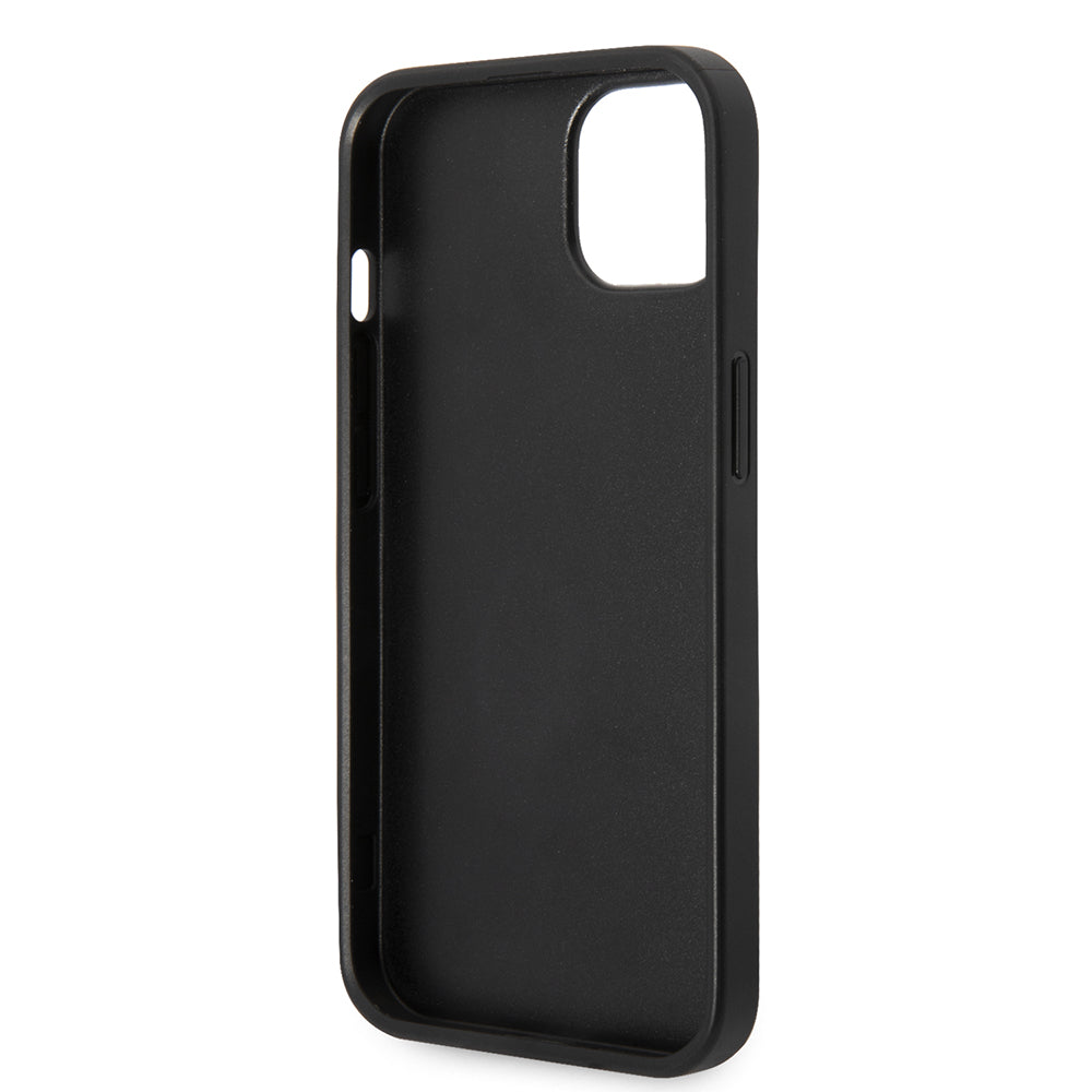 Hoes voor Apple iPhone 14, Karl Lagerfeld, Saffiano Choupette's Head, Zilverkleurig