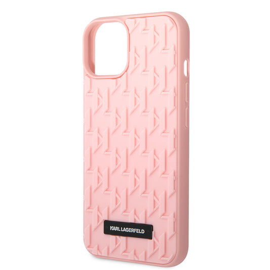 Hoes voor Apple iPhone 14 Plus, Karl Lagerfeld, 3D Monogram, Roze