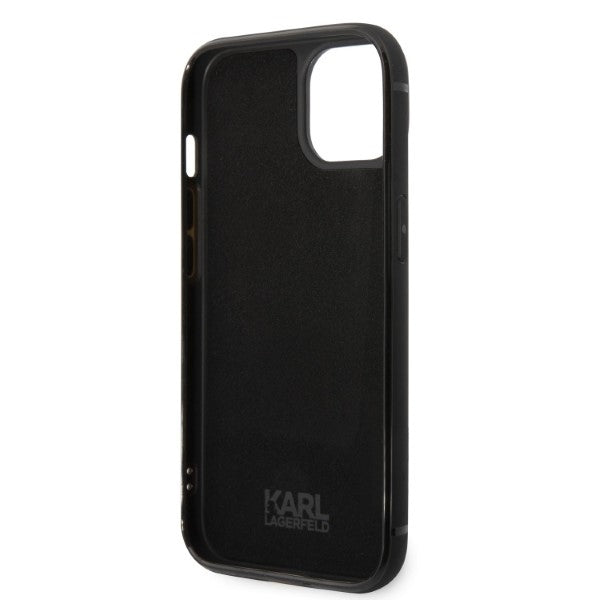 Hoes voor Apple iPhone 14 Plus, Karl Lagerfeld, Cardslots Signature Logo, Zwart
