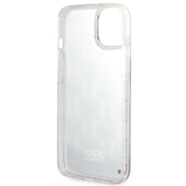 Hoes voor Apple iPhone 14 Plus, Karl Lagerfeld, Liquid Glitter Monogram, Zwart