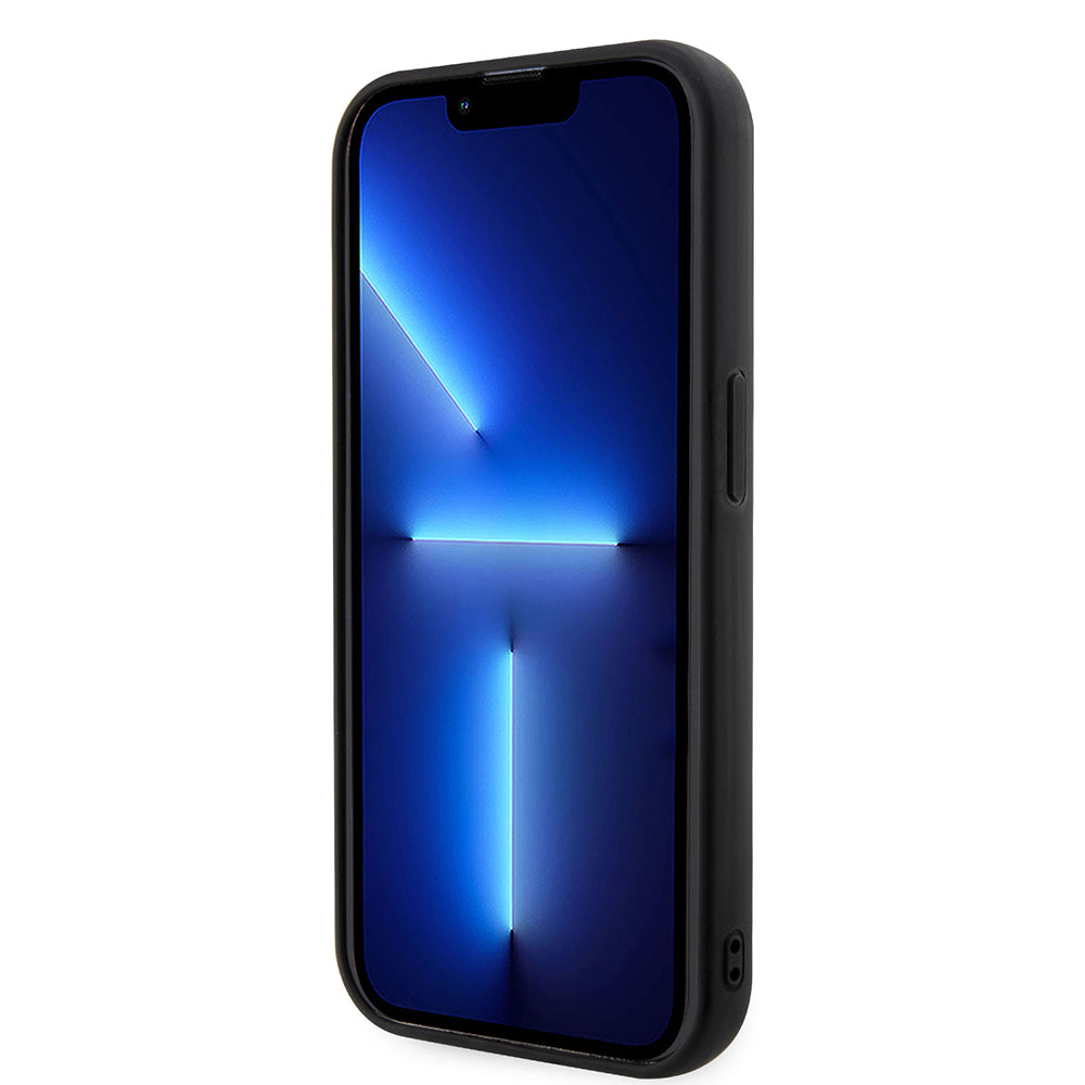 Hoes voor Apple iPhone 14 Pro, Karl Lagerfeld, 3D Rubber Ikonik Karl, Zwart
