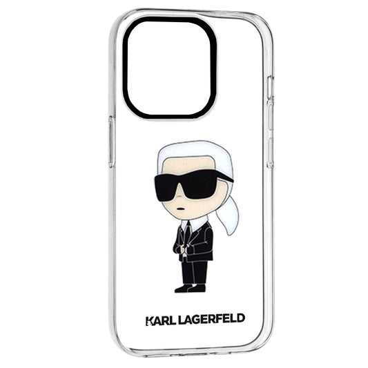 Hoes voor Apple iPhone 14 Pro, Karl Lagerfeld, IML Ikonik NFT, Transparant