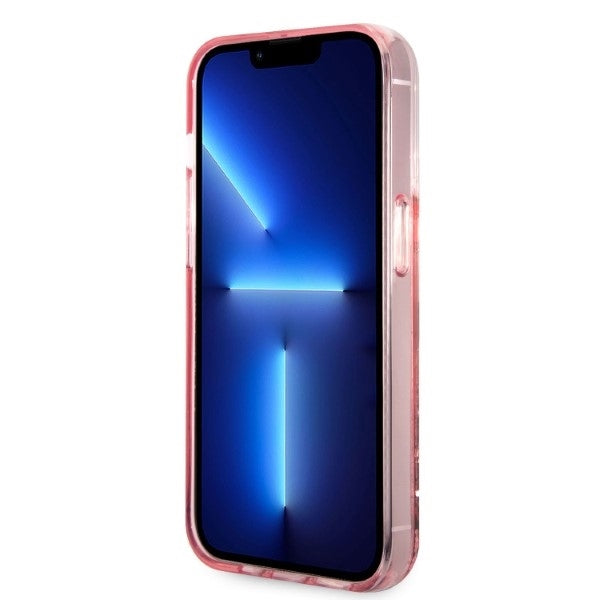 Hoes voor Apple iPhone 14 Pro Max, Karl Lagerfeld, Glitter Choupette's Head, Roze