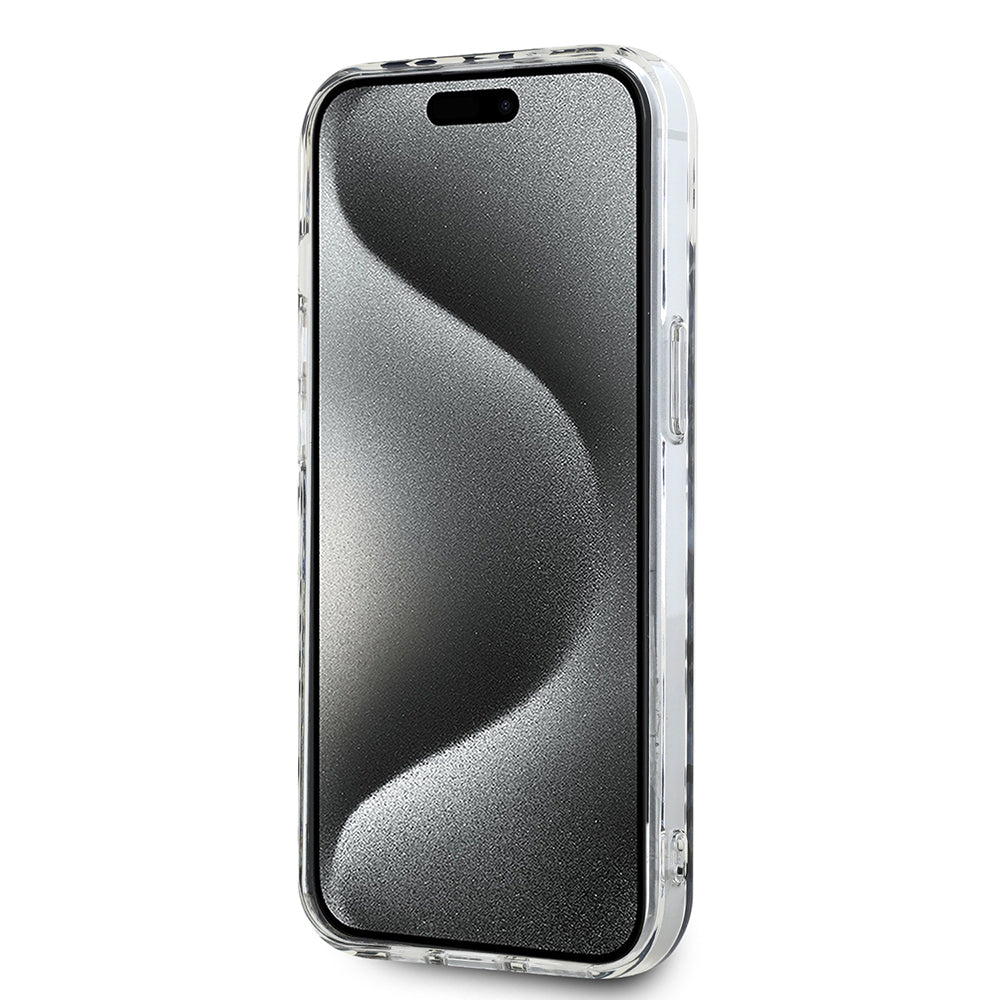 Hoes voor Apple iPhone 15, Karl Lagerfeld, IML Luxury Gold Fullover Logo, Goud