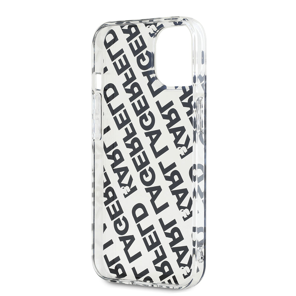 Hoes voor Apple iPhone 15, Karl Lagerfeld, IML Luxury Gold Fullover Logo, Goud