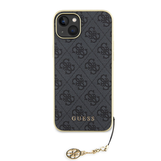 Hoes voor Apple iPhone 15 Plus, Guess, 4G Charm, Gri